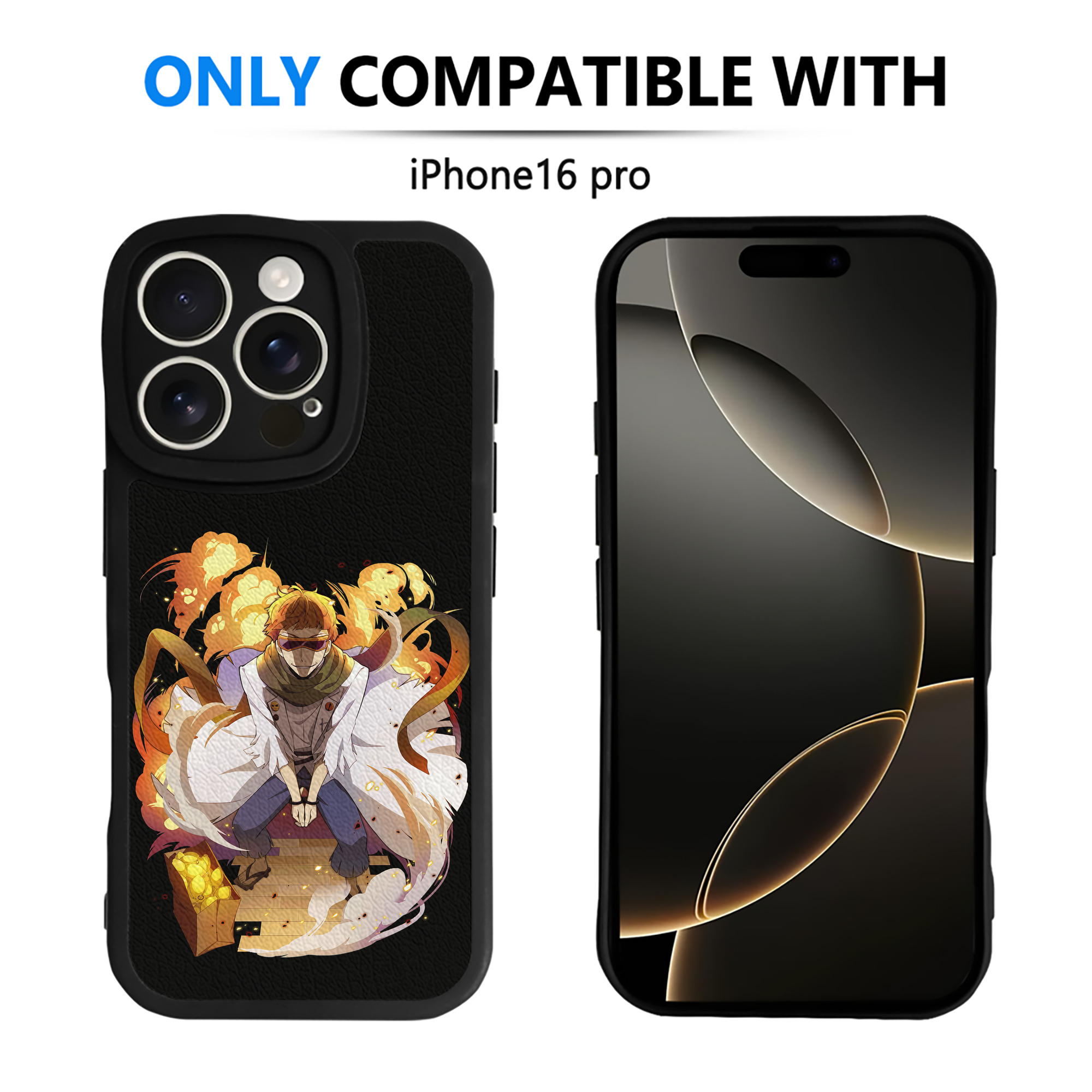 （画像用） 文豪ストレイドッグス Bungo Stray Dogs 【iPhone 16シリーズ対応】シリコンスマホケース（レザー調） 材質：シリコン